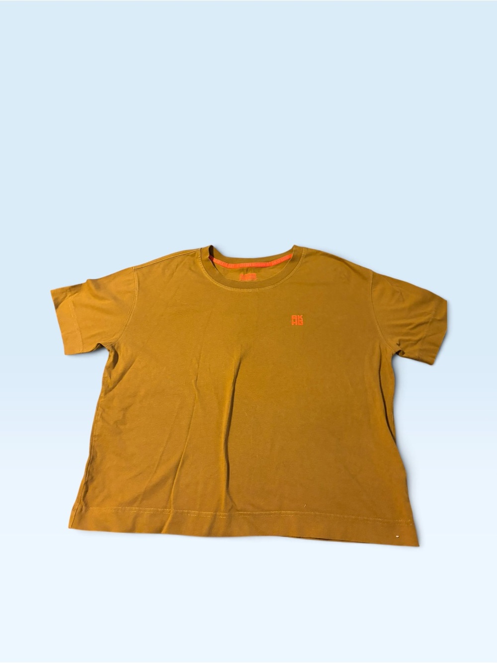 Duluth Trading Co Alaskan Hardgear Tough cotton Brown cropped crew neck T-Shirt